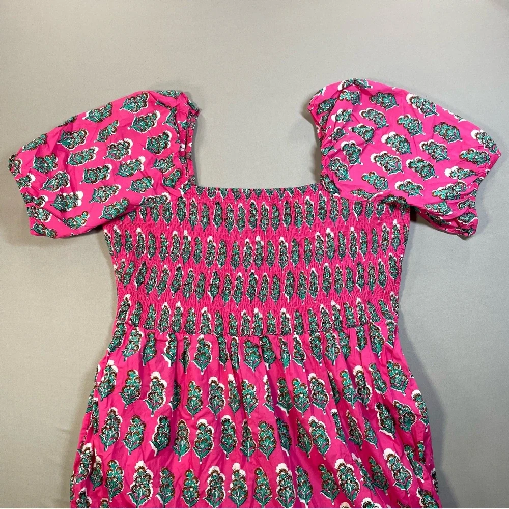 Boden Smocked Bodice Maxi Dress, Artisan Bloom Floral Pattern - Womens 20-22R - Picture 12 of 16